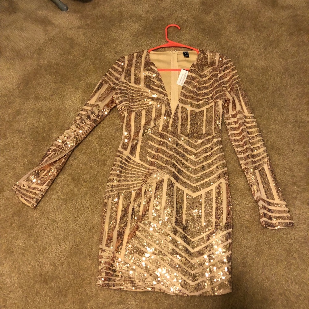 Rose Gold Sequin Dress